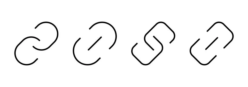 Link icon vector. Hyperlink chain sign and symbol Stock Illustration
