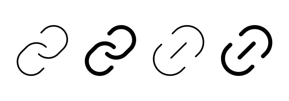Link icon vector. Hyperlink chain sign and symbol Stock Illustration