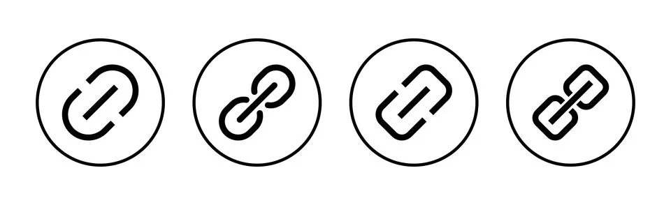 Link icon vector. Hyperlink chain sign and symbol Stock Illustration