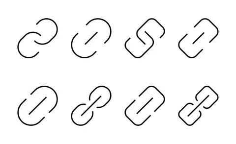 Link icon vector. Hyperlink chain sign and symbol Stock Illustration