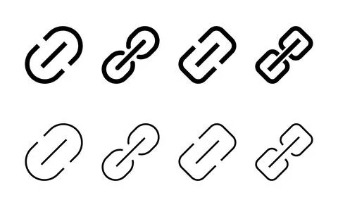Link icon vector. Hyperlink chain sign and symbol Stock Illustration