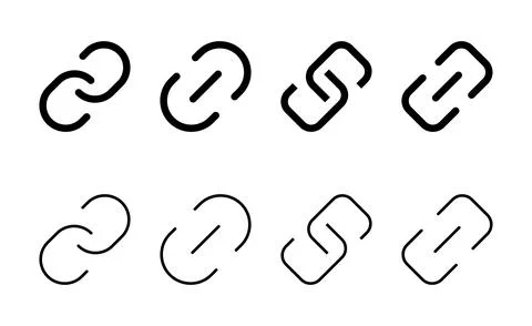 Link icon vector. Hyperlink chain sign and symbol Stock Illustration