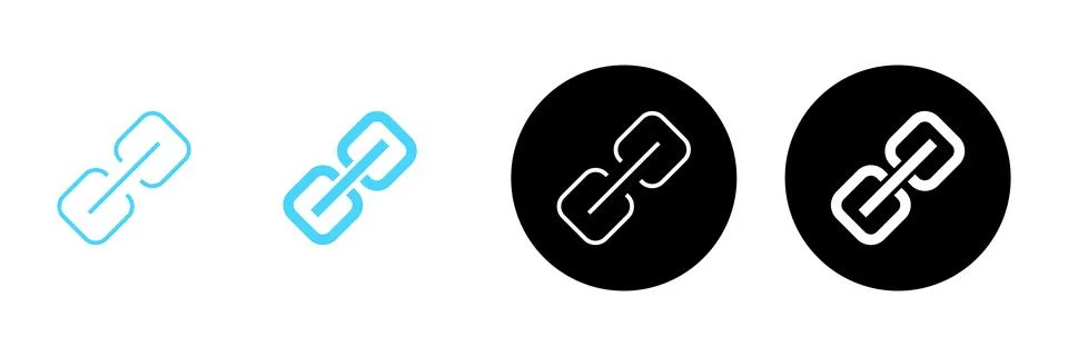 Link icon vector. Hyperlink chain sign and symbol Stock Illustration