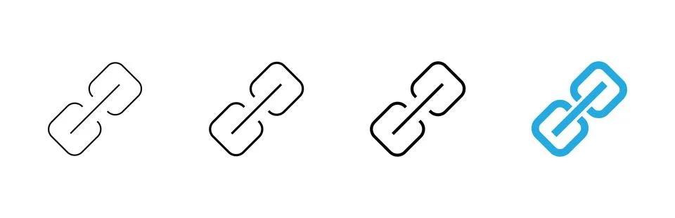 Link icon vector. Hyperlink chain sign and symbol Stock Illustration