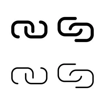 Link icon vector illustration. Hyperlink chain sign and symbol Stock Illustration