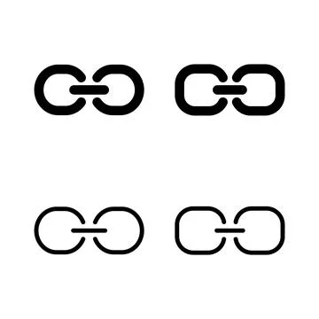 Link icon vector illustration. Hyperlink chain sign and symbol Stock Illustration