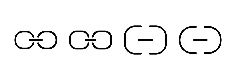 Link icon vector illustration. Hyperlink chain sign and symbol Stock Illustration