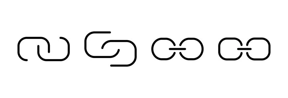 Link icon vector illustration. Hyperlink chain sign and symbol Illustrazione stock