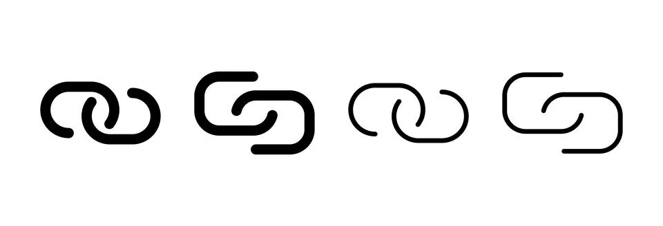 Link icon vector illustration. Hyperlink chain sign and symbol Stock Illustration