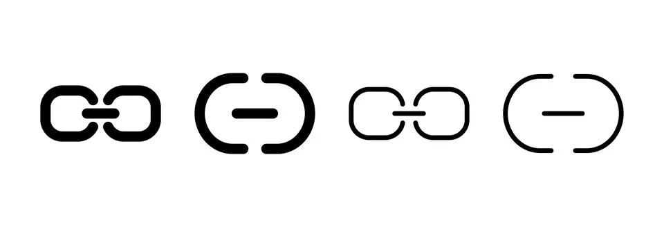 Link icon vector illustration. Hyperlink chain sign and symbol Stock Illustration