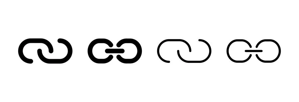 Link icon vector illustration. Hyperlink chain sign and symbol Stock Illustration