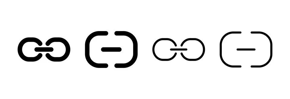 Link icon vector illustration. Hyperlink chain sign and symbol Stock Illustration