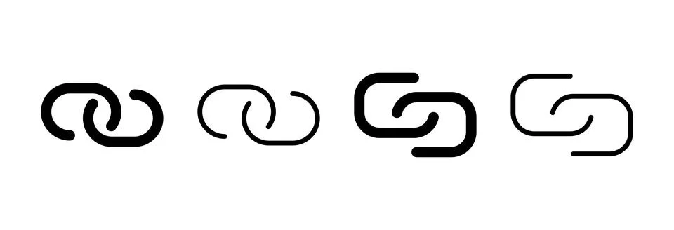 Link icon vector illustration. Hyperlink chain sign and symbol Stock Illustration