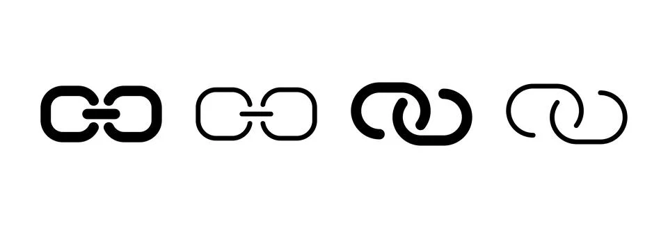 Link icon vector illustration. Hyperlink chain sign and symbol Illustrazione stock