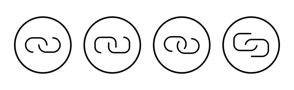 Link icon vector illustration. Hyperlink chain sign and symbol Stock Illustration