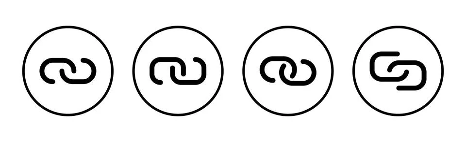 Link icon vector illustration. Hyperlink chain sign and symbol Stock Illustration
