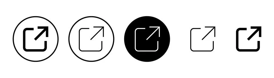 Link icon vector isolated on white background. Link vector icon. External l.. Stock Illustration