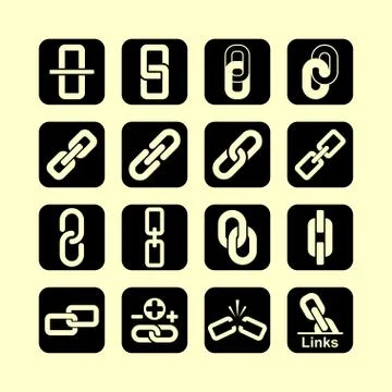 Link icons Stock Illustration