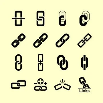 Link icons Stock Illustration