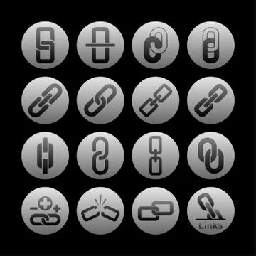 Link icons Stock Illustration