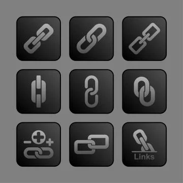 Link icons Stock Illustration