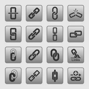 Link icons Stock Illustration