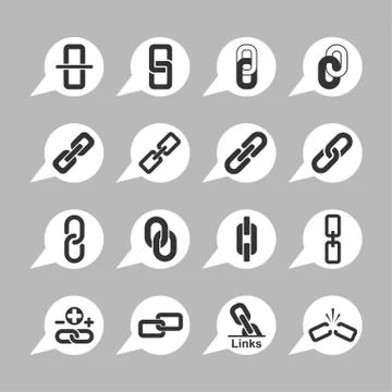 Link icons Stock Illustration