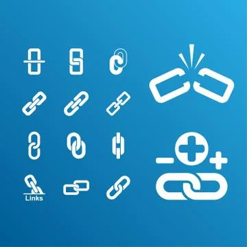Link icons Stock Illustration