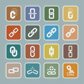 Link icons Stock Illustration