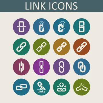Link icons Stock Illustration