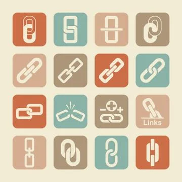 Link icons Illustrazione stock