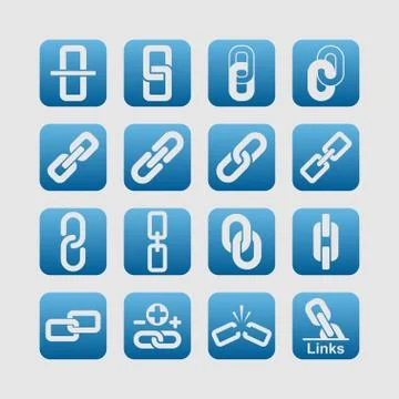 Link icons Stock Illustration