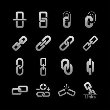 Link icons Stock Illustration