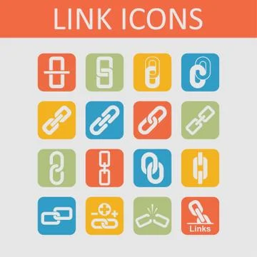 Link icons Stock Illustration