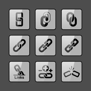 Link icons Stock Illustration