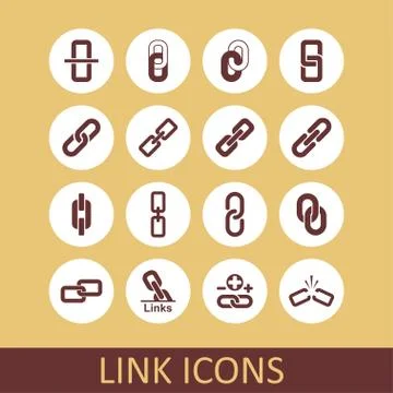 Link icons Stock Illustration