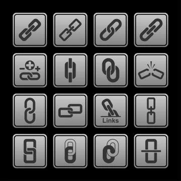 Link icons Stock Illustration