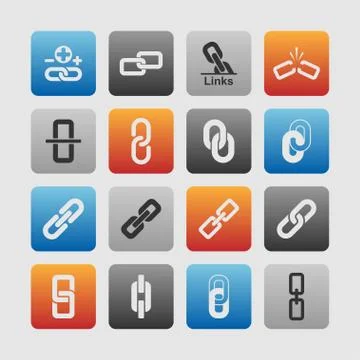 Link icons Stock Illustration