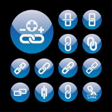 Link icons Stock Illustration