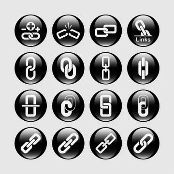 Link icons Stock Illustration