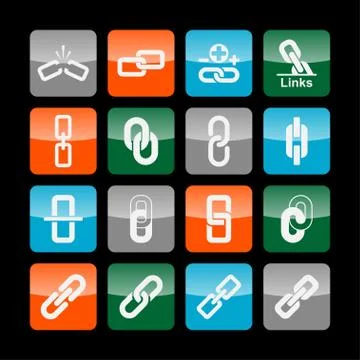 Link icons Stock Illustration