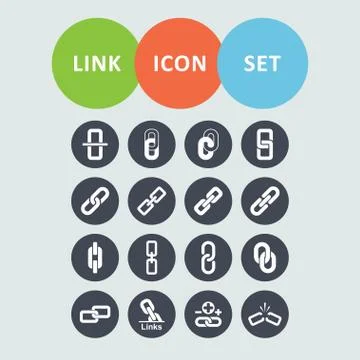 Link icons Stock Illustration