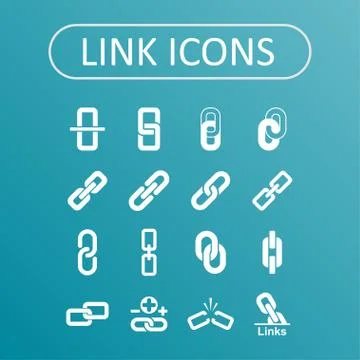 Link icons Stock Illustration