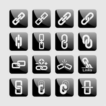 Link icons Stock Illustration