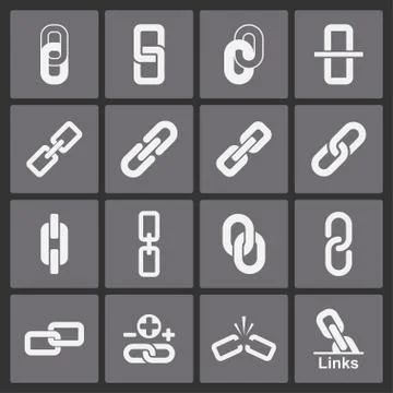 Link icons Stock Illustration