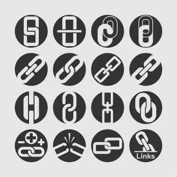 Link icons Stock Illustration