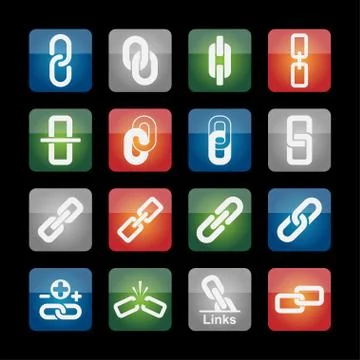Link icons Stock Illustration