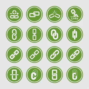 Link icons Stock Illustration