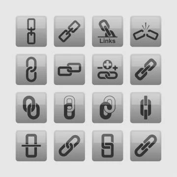 Link icons Stock Illustration