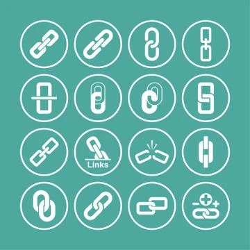 Link icons Stock Illustration